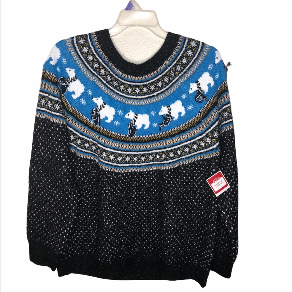 Holiday Time Polar Bear Christmas Holiday Ugly Sweater
